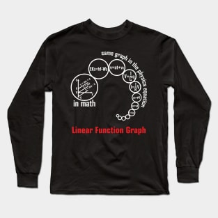 Linear function graph - dark Long Sleeve T-Shirt